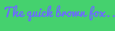 Image with Font Color 6B6BFF and Background Color 45D16E